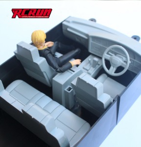 RCRUN 1:10 climbing model car Land Cruiser LC80 interior with linkage steering wheel SCX10 / LC80 이너바디 조향 핸들까지 가능한 제품